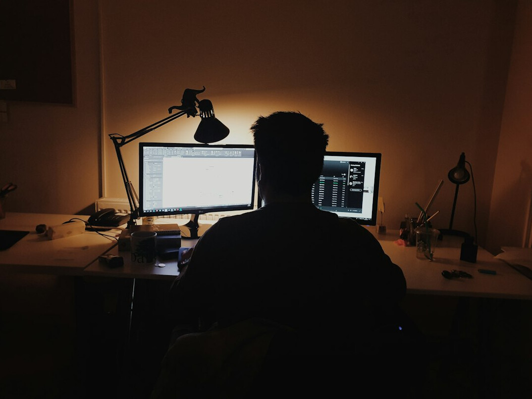 programmer at desk